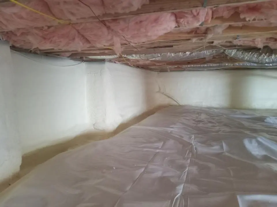 Crawl space encapsulation with closed-cell spray foam for Metal Roof Coating in Grayling